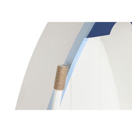 Estantería DKD Home Decor 76 x 29 x 133 cm Abeto Cuerda Blanco Azul cielo Azul marino Madera MDF