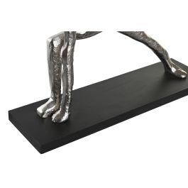 Figura Decorativa DKD Home Decor 33 x 10 x 35 cm Plateado Negro Indio Yoga (3 Unidades)