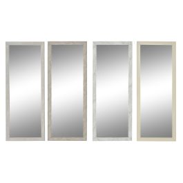 Espejo de pared DKD Home Decor 36 x 2 x 95,5 cm Cristal Poliestireno (4 Unidades)
