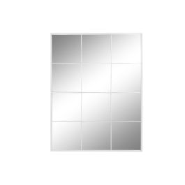 Espejo de pared DKD Home Decor Blanco Cristal Hierro Ventana 90 x 1 x 120 cm