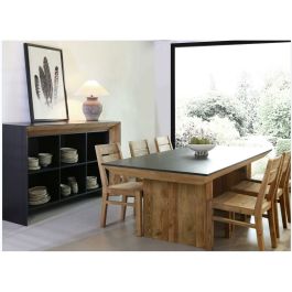 Mesa de Comedor DKD Home Decor Marrón Negro Pino 240 x 100 x 76 cm