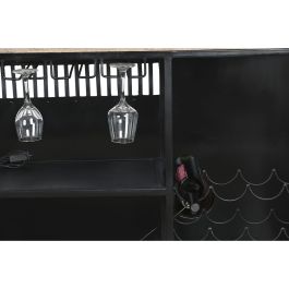 Mueble Auxiliar DKD Home Decor BAR Blanco Marrón Negro Aluminio Hierro Madera de mango 157 x 52 x 90 cm