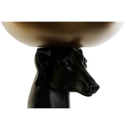 Figura Decorativa DKD Home Decor 34 x 23,5 x 70,5 cm Negro Dorado Resina Perro