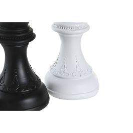 Figura Decorativa DKD Home Decor Blanco Negro Fichas de Ajedrez 12 x 12 x 25,5 cm (4 Unidades)