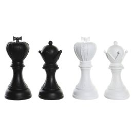 Figura Decorativa DKD Home Decor Blanco Negro Fichas de Ajedrez 12 x 12 x 25,5 cm (4 Unidades) Precio: 59.95000055. SKU: S3043236