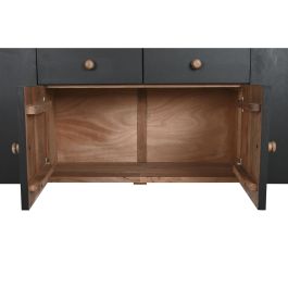 Buffet Moderno DKD Home Decor Natural Negro 38 x 75 x 177 cm