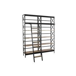 Estantería DKD Home Decor 180 x 35 x 220 cm Natural Negro Metal Madera de mango
