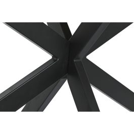 Mesa de Comedor DKD Home Decor Negro Natural Metal Madera de mango 200 x 100 x 76 cm