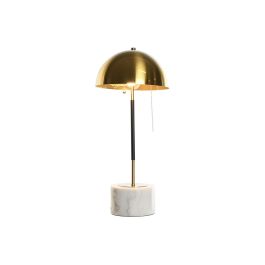 Lámpara de mesa DKD Home Decor Negro Dorado Metal Mármol 50 W 220 V 25 x 25 x 58 cm