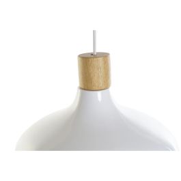 Lámpara de Techo DKD Home Decor Blanco Marrón Metal Pino 50 W 35,5 x 35,5 x 21 cm
