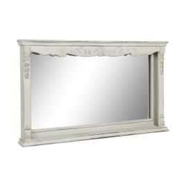 Espejo de pared DKD Home Decor 125 x 12 x 76 cm Abeto Cristal Blanco Vintage Madera MDF