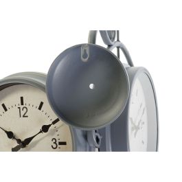 Reloj de Pared DKD Home Decor 43 x 14,5 x 47 cm Cristal Gris Dorado Hierro Tradicional (2 Unidades)