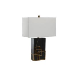 Lámpara de mesa DKD Home Decor Blanco Negro Dorado Metal 60 W 220 V 40 x 23 x 58 cm Precio: 138.95000031. SKU: B19FWR3CXB