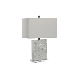 Lámpara de mesa DKD Home Decor 40 x 23 x 62 cm Gris Blanco 220 V Acrílico 60 W