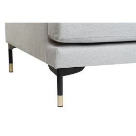 Sofá Chaise Longue DKD Home Decor Gris claro Metal 250 x 160 x 85 cm