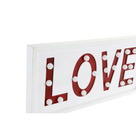 Decoracion Pared Urban DKD Home Decor Blanco Rojo 4 x 22 x 48 cm (2 Unidades)