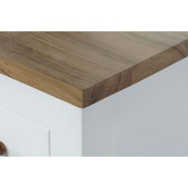 Mueble de TV DKD Home Decor Blanco Marrón Acacia Madera de mango 125 x 40 x 50 cm