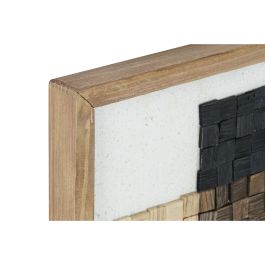 DKD Home Decor Cuadro Decorativo Madera Reciclada Cristal Multicolor Natural 4 x 62 x 42 cm Hecho a Mano