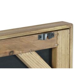 DKD Home Decor Cuadro Decorativo Madera Reciclada Cristal Multicolor Natural 4 x 62 x 42 cm Hecho a Mano