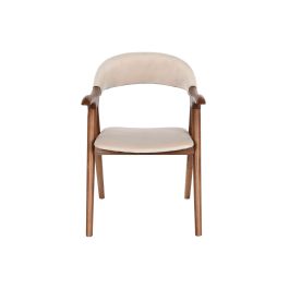 Silla Urban DKD Home Decor Marron Oscuro Beige 54 x 81 x 56 cm (2 Unidades)