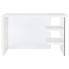 Escritorio DKD Home Decor Blanco Transparente Cristal Madera MDF 120 x 50 x 76 cm