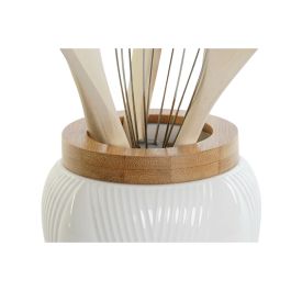 Bote para Utensilios de Cocina DKD Home Decor Blanco Bambú Porcelana 10,5 x 10,5 x 12 cm 6 Piezas
