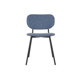 Silla Loft DKD Home Decor Azul Negro 47 x 77 x 52 cm (4 Unidades)