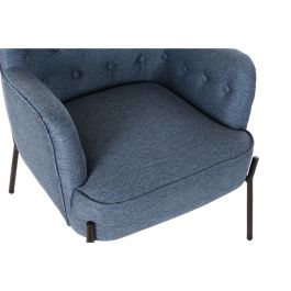 Sillon Scandi DKD Home Decor Azul Negro 73 x 79.5 x 65 cm