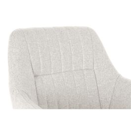 DKD Home Decor Silla Scandi Beige Poliéster Metal 78x59.5x60.5cm Altura asiento 47cm Peso máx. 100kg