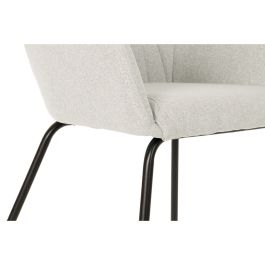 DKD Home Decor Silla Scandi Beige Poliéster Metal 78x59.5x60.5cm Altura asiento 47cm Peso máx. 100kg