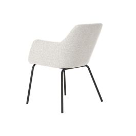 DKD Home Decor Silla Scandi Beige Poliéster Metal 78x59.5x60.5cm Altura asiento 47cm Peso máx. 100kg