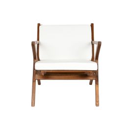 DKD Home Decor Butaca Marron Oscuro Blanco 76 x 77 x 64 cm