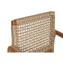 DKD Home Decor Silla Natural de Teca y Ratán 53 x 83 x 54 cm