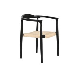 DKD Home Decor Silla Horeca Negro Blanco 55 x 81 x 59 cm Ratan Teca Hecho a mano Precio: 144.68999952. SKU: B19LQKGCVQ