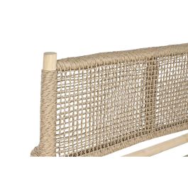DKD Home Decor Sillón Horeca Natural Teca y Fibra 81 x 84 x 120 cm Hecho a mano