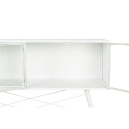 Consola DKD Home Decor Blanco Metal Cristal 120 x 35 x 80 cm