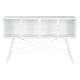 Consola DKD Home Decor Blanco Metal Cristal 120 x 35 x 80 cm