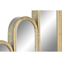 Espejo de pared DKD Home Decor Dorado Metal Cristal 89,5 x 3,5 x 90 cm