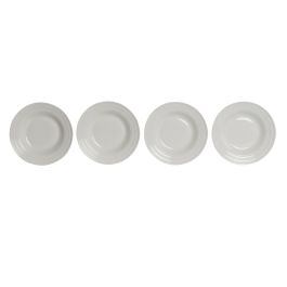 Plato Basicos DKD Home Decor Blanco 20 x 3 x 20 cm Set de 4