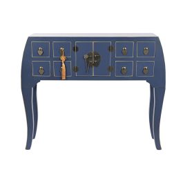 Consola Oriental DKD Home Decor Azul Dorado 26 x 80 x 98 cm