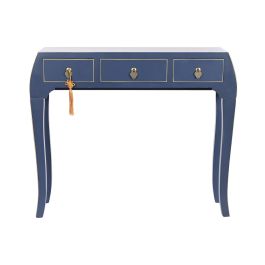 Consola Oriental DKD Home Decor Azul Dorado 26 x 80 x 96 cm