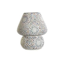Lámpara de mesa DKD Home Decor Blanco Multicolor Cristal 40 W 220 V 18 x 18 x 23 cm