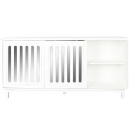 DKD Home Decor Buffet Blanco Mango Espejo 175 x 83.5 x 40.5 cm