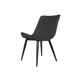 Silla Loft DKD Home Decor Gris Oscuro Negro 59 x 85 x 56 cm (2 Unidades)