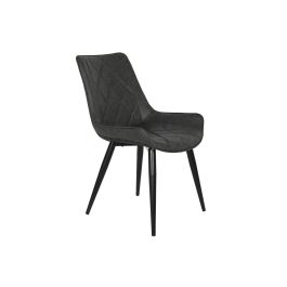 Silla Loft DKD Home Decor Gris Oscuro Negro 59 x 85 x 56 cm (2 Unidades)