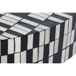 DKD Home Decor Bone 23 Mesa Centro Bicolor Dorado Hueso Metal 100x100x40 cm