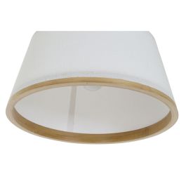 Lámpara de Techo DKD Home Decor Blanco Marrón Natural Bambú 50 W 30 x 30 x 20 cm