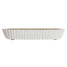 Centro de Mesa DKD Home Decor Blanco Marrón oscuro 32 x 15 x 5 cm