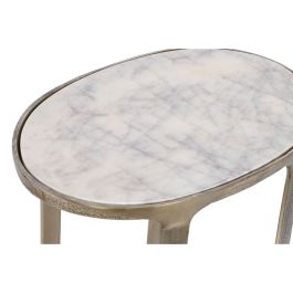 Juego de 2 mesas Home ESPRIT Blanco Plateado 55 x 39 x 56 cm