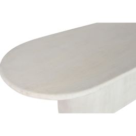 DKD Home Decor Mesa Comedor Tromso Urban de Mango Blanco 200x100x75 cm Desmontable